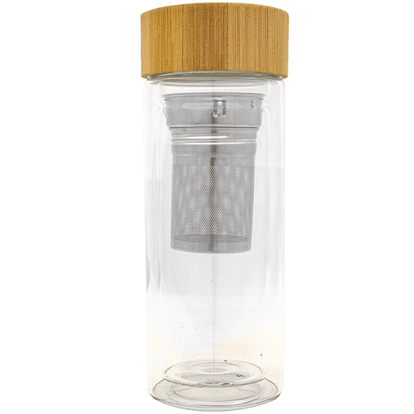 Γυάλινη θερμός για τσάι με φίλτρο