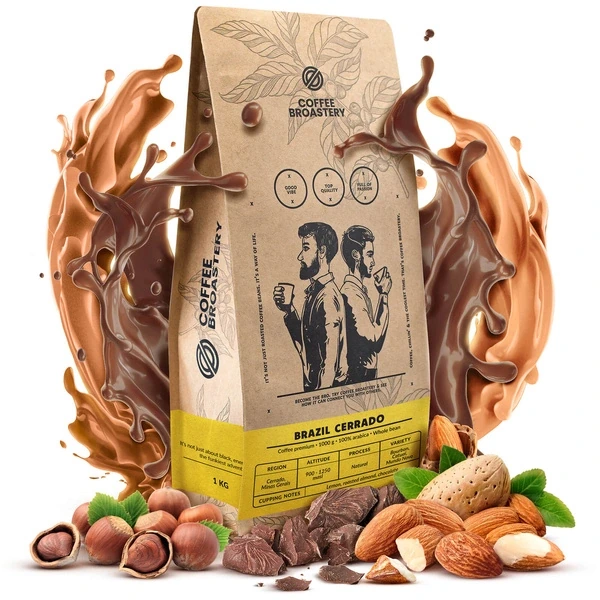 Bro Coffee Roastery: Κόκκοι καφέ «Brazil Cerrado Premium» με αμύγδαλα, σοκολάτα και ξηρούς καρπούς.