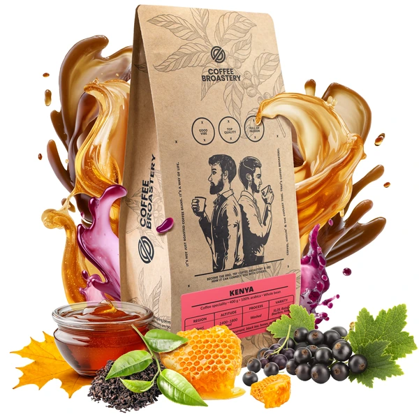 Bro Coffee Roastery: Κόκκοι καφέ ειδικής ποιότητας από το Νιέρι της Κένυας, με νότες μαύρου φραγκοστάφυλου, μελιού και μαύρου τσαγιού.