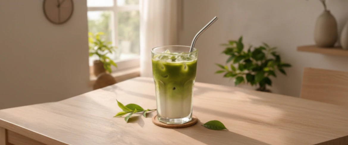 Πώς να φτιάξετε κρύο matcha latte – παγωμένο matcha με γάλα και παγάκια