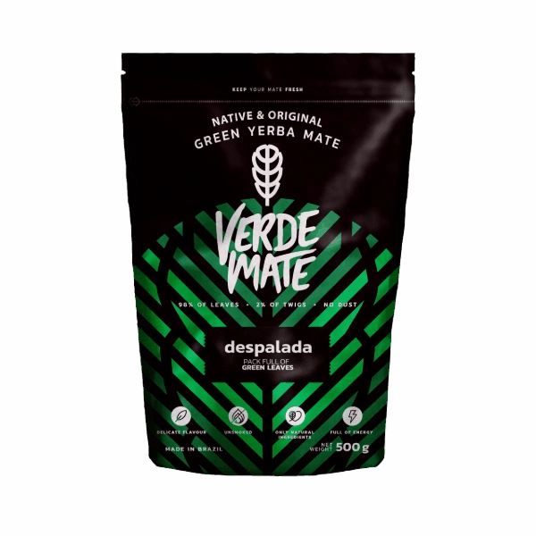 Πράσινη yerba mate «Verde Mate Green Despalada» σε συσκευασία doypack.