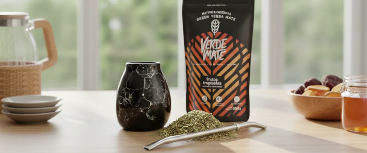 Σετ εκκίνησης για yerba mate: κύπελλο yerba mate, bombilla και συσκευασία yerba mate