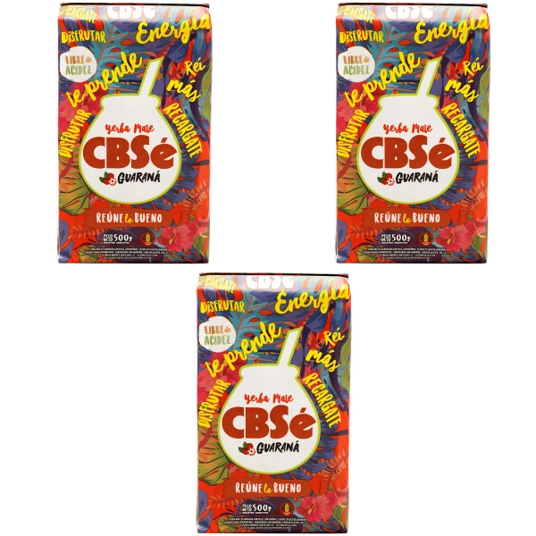 Yerba Mate CBSe Energy με Guarana 3x500g (1.5kg)