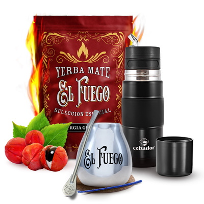Σετ Yerba Mate El Fuego Energia 500g 0,5kg Yerbomos + Calabash + Bombilla