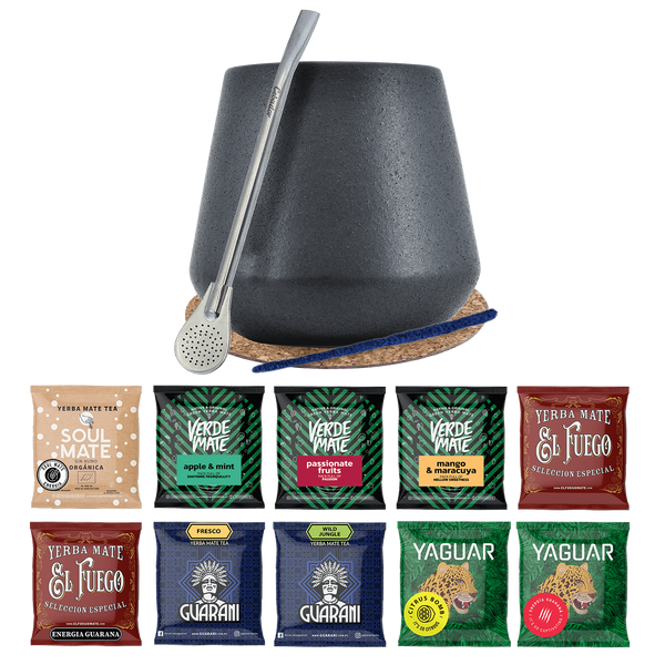 Σετ Yerba Mate 10x50g Calabash Bombilla 500g
