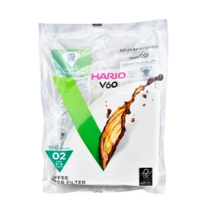 Χάρτινα φίλτρα για το σταγονόμετρο Hario V60-02 (100 τεμάχια)