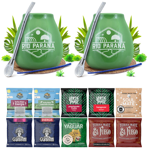 Σετ Yerba Mate για δύο άτομα Calabash Bombilla