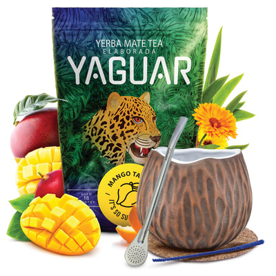 Σετ Yerba Mate Yaguar 500γρ 0,5κιλά Καλαμπάς + Bombilla