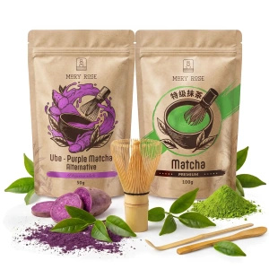 Σετ για χρωματιστό Matcha Latte: Matcha + Purple Matcha + αξεσουάρ