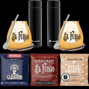 Σετ yerba Mate για ζευγάρια PREMIUM θερμός calabash