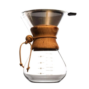 Καφετιέρα τύπου chemex 800ml + επαναχρησιμοποιούμενο φίλτρο