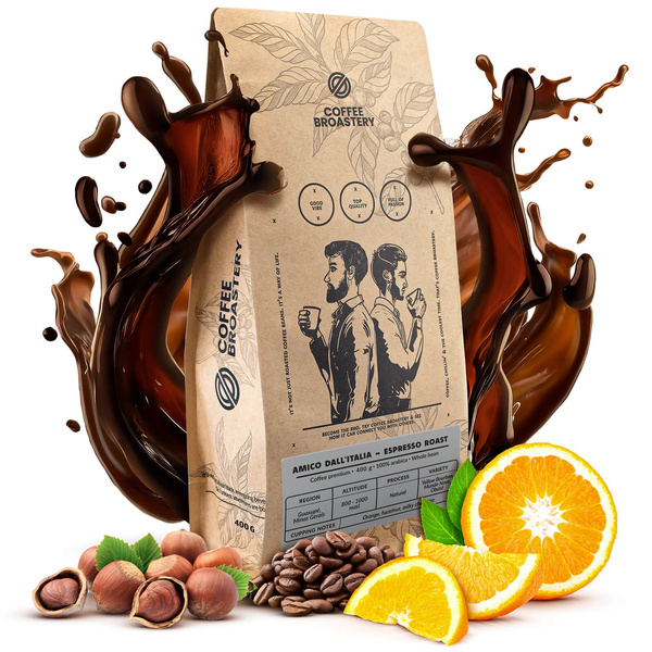 Bro Coffee Roastery - Καφές ολικής αλέσεως Amico dall'Italia Espresso Roast 400g