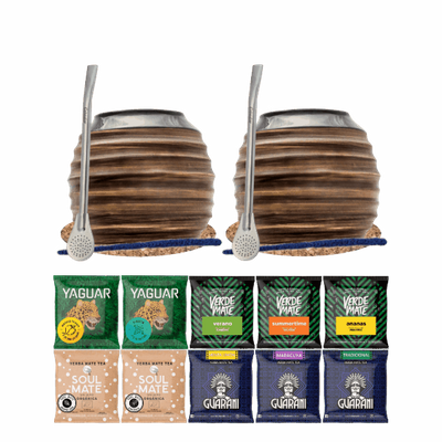 Σετ Yerba Mate 10x50g 2x Calabash + 2x Bombilla
