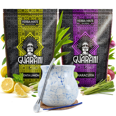 Σετ Yerba mate Guarani 2x500g κεραμικό calabash bombilla