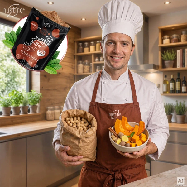 Nustino – Φυστικοβούτυρο σε σκόνη – Pumpkin Spice (χωρίς προσθήκη ζάχαρη) 400 γρ.