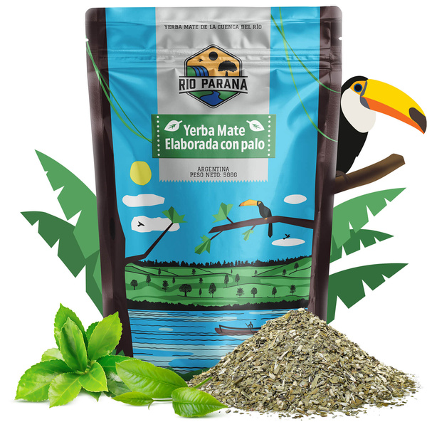 Yerba Mate Rio Parana Σετ για ΔΥΟ Calabash Bombilla 1000g