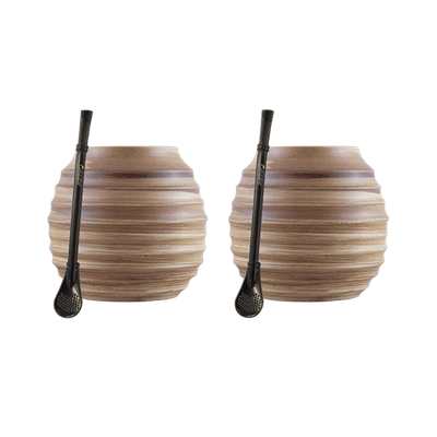 Σετ αξεσουάρ Yerba Mate: 2x Καλαμπάς + 2x Bombilla