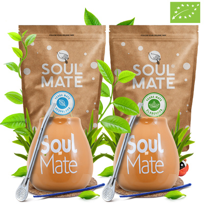 Σετ Yerba Mate Soul Mate Organica 500g + Soul Mate Despalada 500g