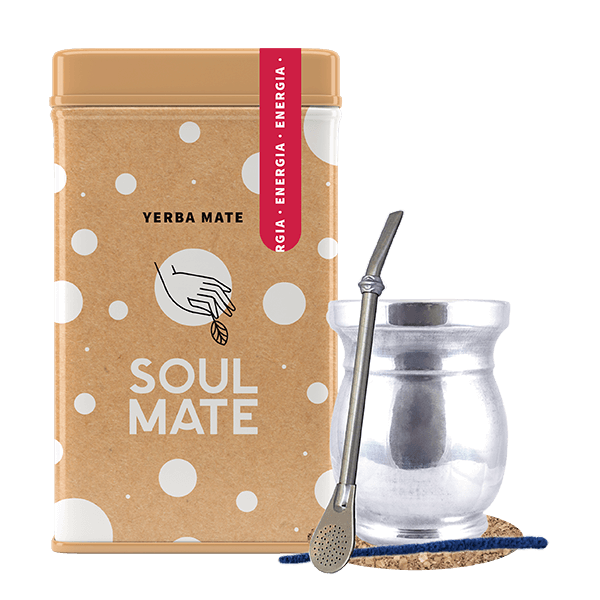 Σετ Yerbera Yerba Mate Soul Mate Organica 0.5kg Palo Santo