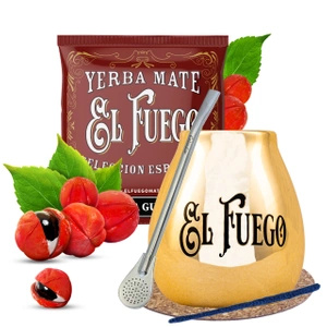Σετ Yerba mate El Fuego κεραμικό calabash bombilla