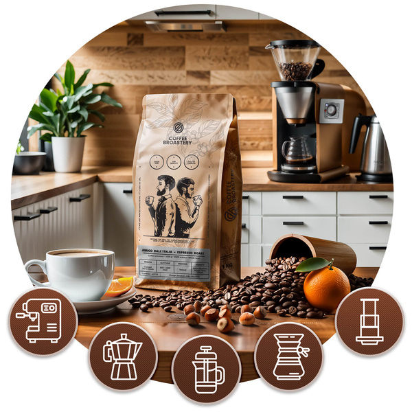 Bro Coffee Roastery - Καφές ολικής αλέσεως Amico dall'Italia Espresso Roast 400g