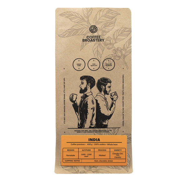 Bro Coffee Roastery - Καφές ολικής άλεσης Ινδία Karnataka Premium 400g