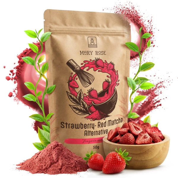 Mary Rose – Red Matcha Alternative – Φράουλα (σε σκόνη) 50 γρ