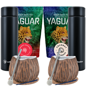 Yerba Mate Καρύδα Θερμός σετ για δύο άτομα 1000g