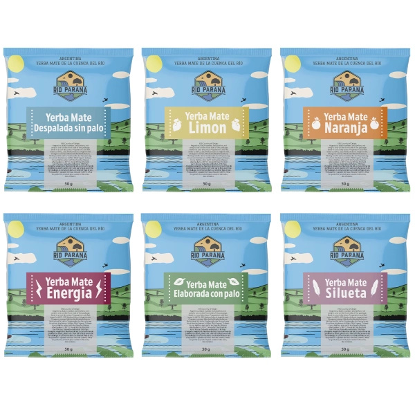 Yerba Mate Rio Parana πλήρες σετ δειγμάτων
