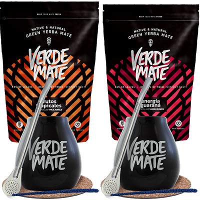 Σετ mate τσάι Bombilla Mate Κύπελλο για δύο 1kg