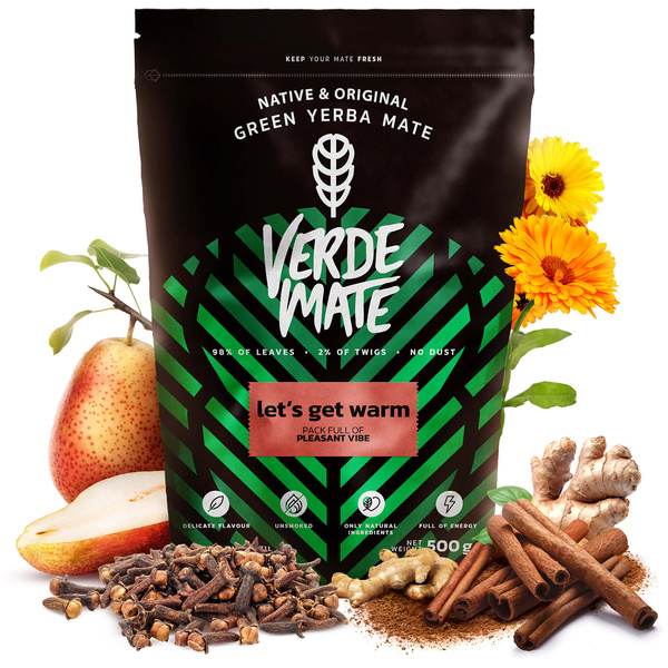 Χριστουγεννιάτικο σετ δώρου γιέρμπα ματέ Verde Mate Let's Get Warm 500γρ + καλαμπάσα και μπομπίγια