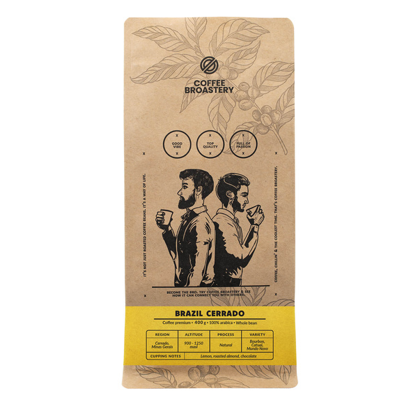 Coffee Broastery - Καφές ολόκληρος Brazil Cerrado Premium 400 γρ