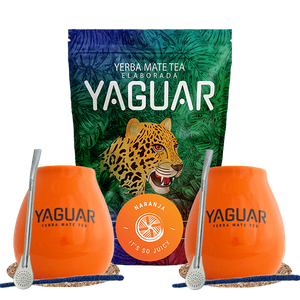 Σετ Yerba Mate Yaguar Naranja 500g