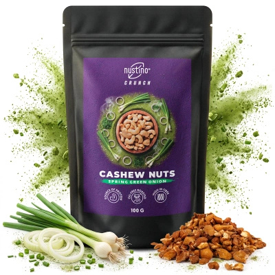 Nustino Crunch – καβουρδισμένα κάσιους – Spring Green Onion 100 γρ.
