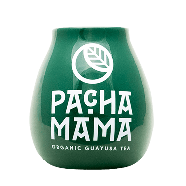 Κεραμική κούπα για μάτε με λογότυπο Pachamama (πράσινη) 350 ml