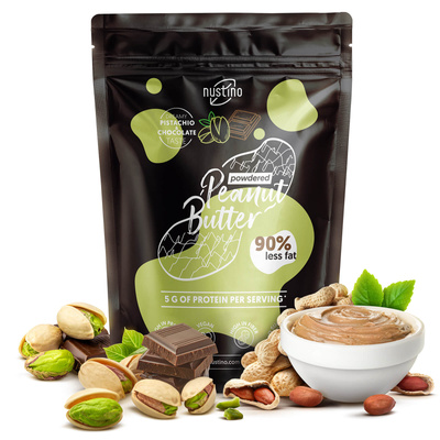 Nustino – Φυστικοβούτυρο σε σκόνη – Pistachio & Chocolate (χωρίς προσθήκη ζάχαρη) 400 g