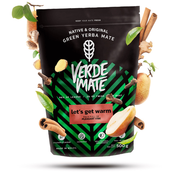 Χριστουγεννιάτικο σετ δώρου γιέρμπα ματέ Verde Mate Let's Get Warm 500γρ + καλαμπάσα και μπομπίγια