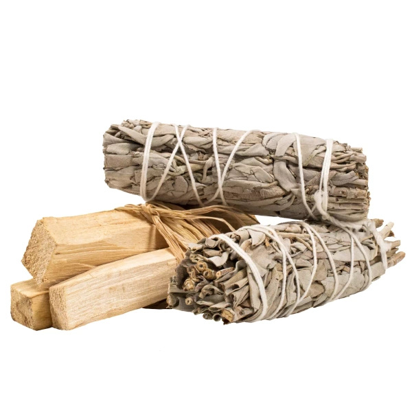 2x Σετ καθαρισμού White Sage+Palo Santo