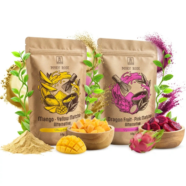 Σετ πολύχρωμων matcha: Yellow Matcha + Pink Matcha