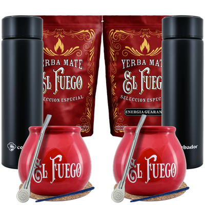 Σετ θερμός Yerba Mate El Fuego για δύο άτομα 1kg