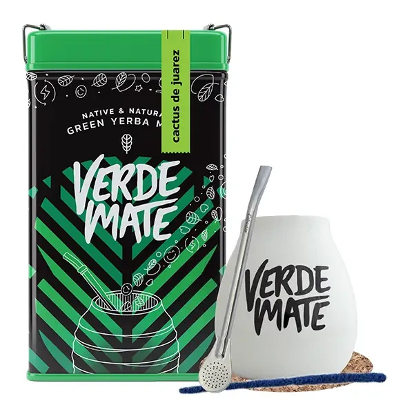 Σετ Yerbera Verde Mate Cactus de Juarez 0.5kg 