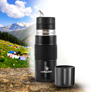 Yerbomos X ALL IN ONE - 450ml - Κύπελλο Mate, θερμός και bombilla σε ένα (μαύρο)