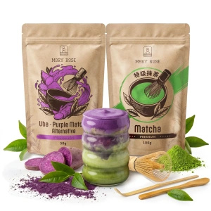 Σετ για χρωματιστό Matcha Latte: Matcha + Purple Matcha + αξεσουάρ