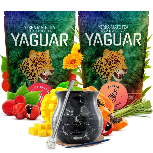 Σετ Yerba mate Yaguar κεραμικό calabash bombilla