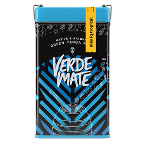 Yerbera – Μεταλλικό κουτί + Verde Mate Green Más IQ Tropical 0,5 κιλά