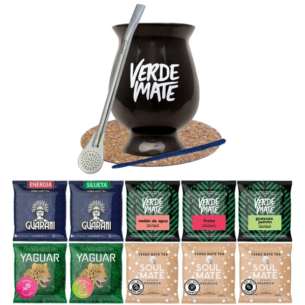 Σετ εκκίνησης Bombilla Mate Cup + Yerba Verde Mate πράσινο