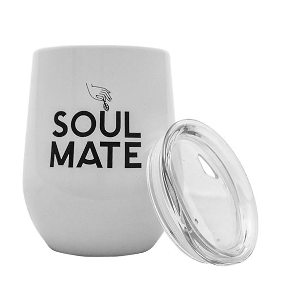 TermoLid – θερμοδοχείο για yerba mate με καπάκι – Soul Mate (λευκό) – 350 ml