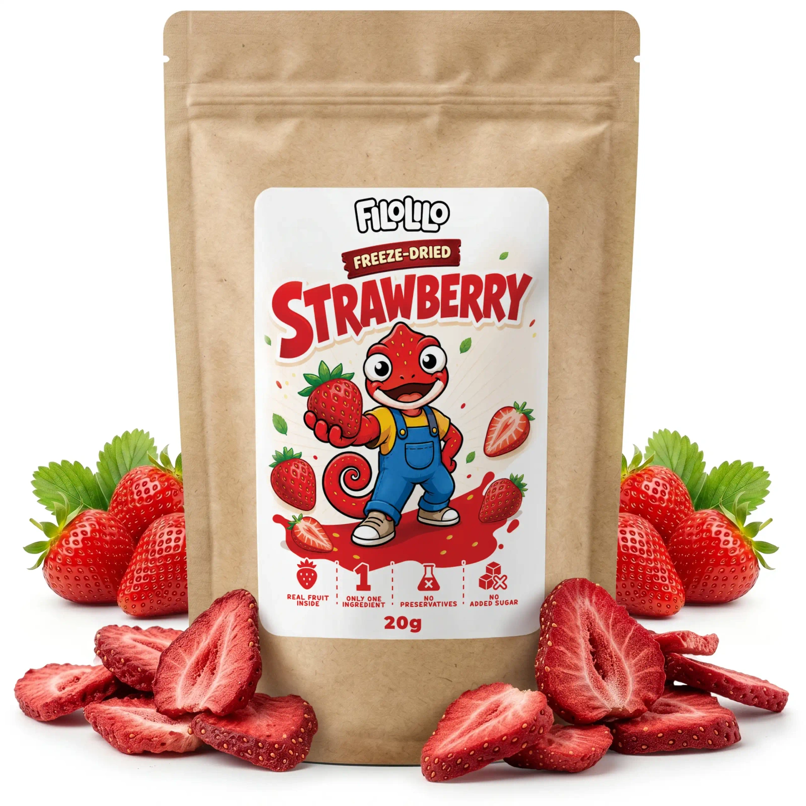 FiloLilo freeze-dried strawberry
