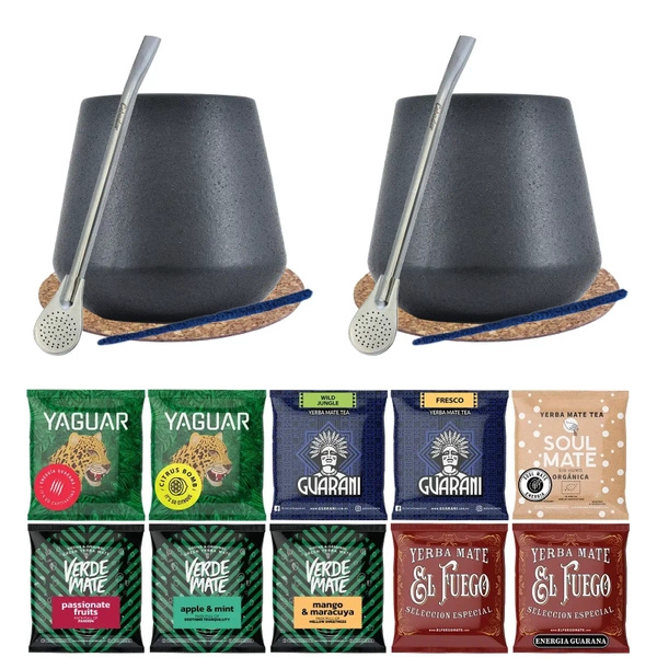 Σετ Yerba Mate 10x50g 2x Calabash + 2x Bombilla