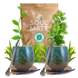 Σετ Yerba Mate Soul Mate 500γρ 0,5κιλά 2x Καλαμπάς + 2x Bombilla